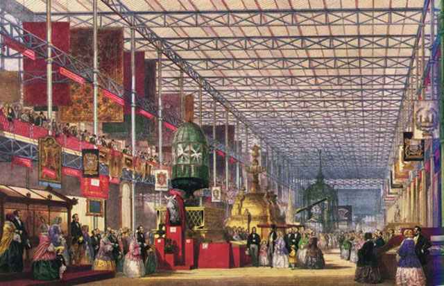 Vue intérieure du Palais de cristal