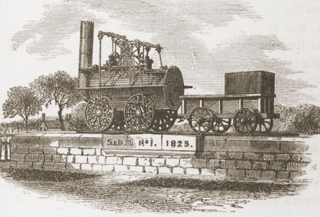 Locomotive anglaise à vapeur de 1825, à Darlington