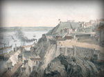 View of the Parliament Building in Quebec in 1850