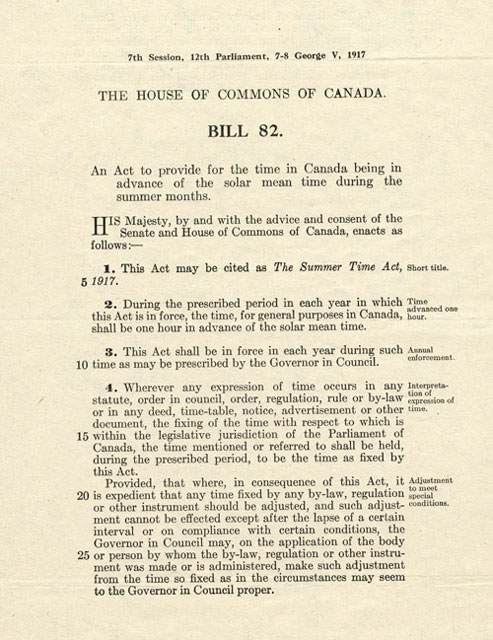 Loi sur l’heure avancée de l’été au Canada